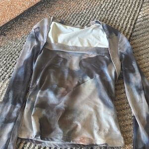 Elegant Tie-Dye Long Sleeve Top